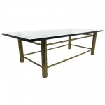 Mastercraft Brass Faux Bamboo Coffee Table