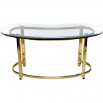 Mastercraft Brass Kidney Shaped Writing Desk