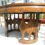 Mid Century Asian Inspired Carved Wood Dining Set