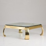 Karl Springer Designed Asian-Modern Brass Coffee Table