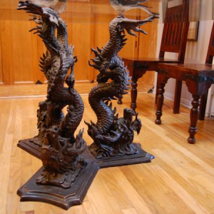 Bronze Chinese Dragon Dining Table