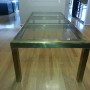 Mastercraft Brass Dining Table in Parsons Style