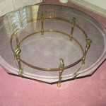 La Barge Brass Swan Table