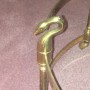 La Barge Brass Swan Table