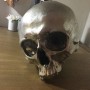 Blackman Cruz Nickel Plated Bronze Skull Sculpture