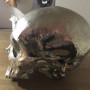 Blackman Cruz Nickel Plated Bronze Skull Sculpture