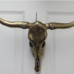 Vintage Brass Steer Skull