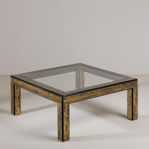 Mastercraft Acid Etched Brass Coffee Table by Bernard Rohne