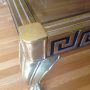 Mastercraft Brass Greek Key Claw and Ball Table