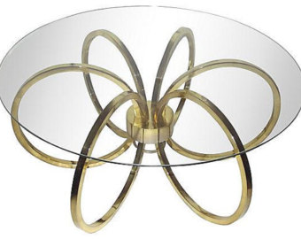 Mid-Century Brass Ring Table